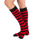 red black knee high socks